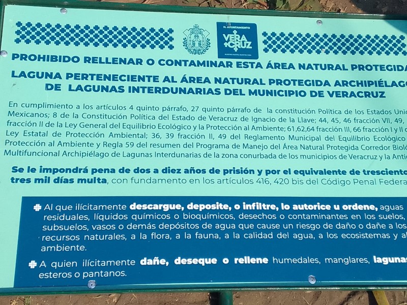 10 años de cárcel por rellenar o contaminar lagunas