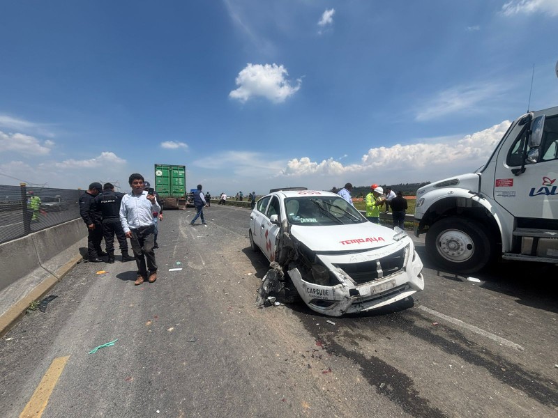 10 vehículos involucrados y 12 lesionados en carambola Libramiento Ruta de Independencia-Bicentenario