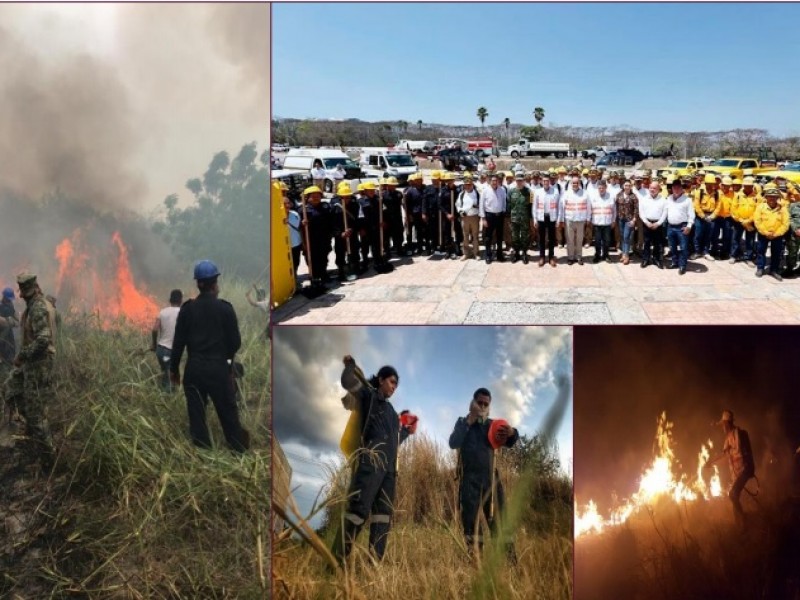 11 incendios forestales activos en Chiapas