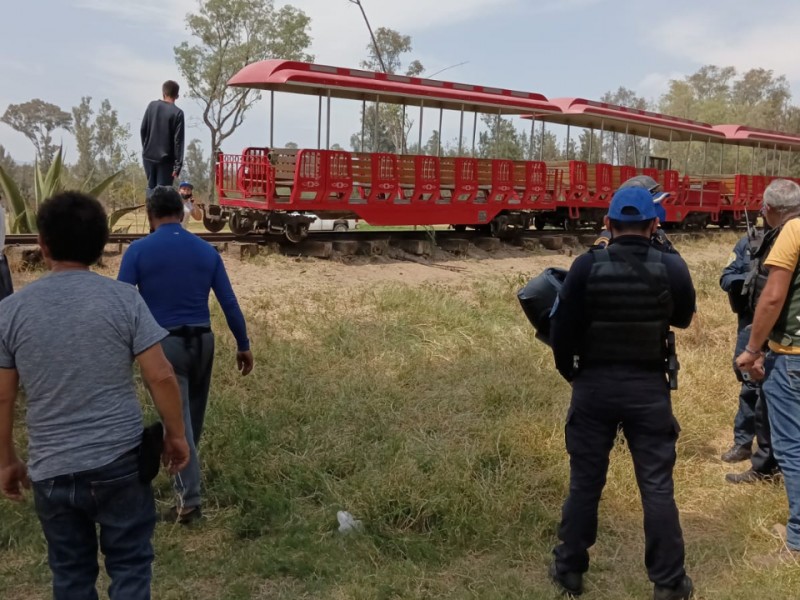 11 lesionados volcadura trenecito Bosque de Aragón