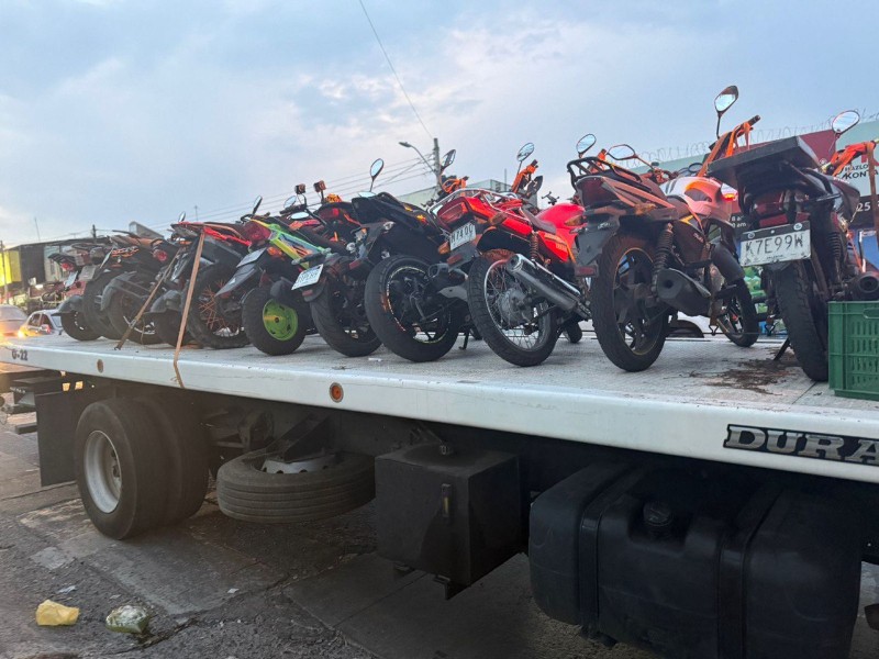 123 motocicletas irregulares fueron retiradas tras operativo metropolitano