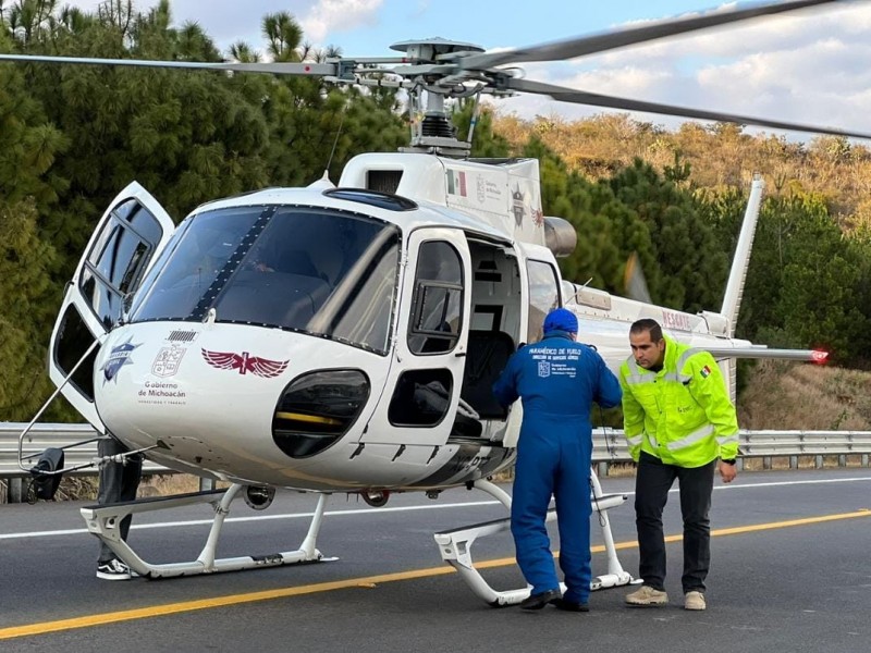 124 traslados con ambulancia aérea en 2023