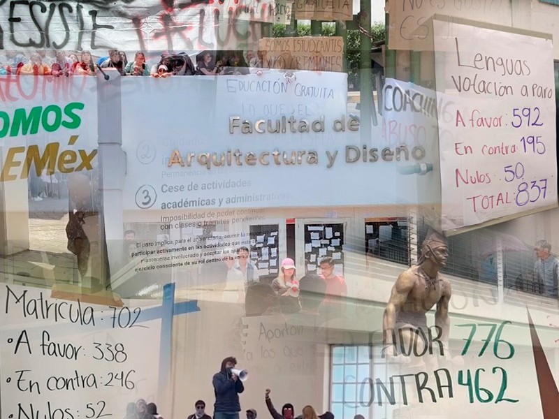 13 facultades y un Centro Universitario UAEMÉX en paro estudiantil