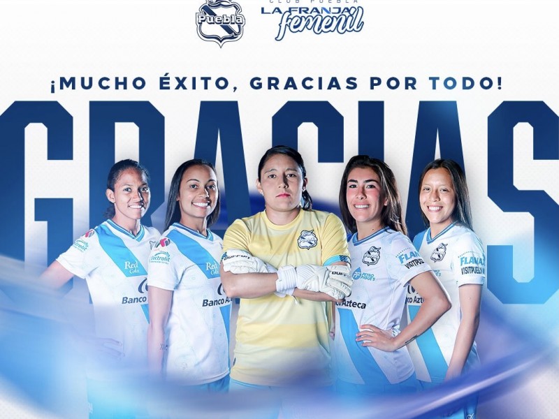 14 jugadoras se despiden del Club Puebla femenil.