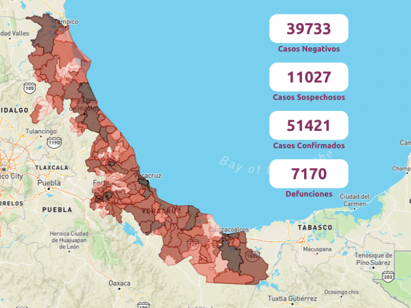 175 nuevos casos de COVID19 en Veracruz, en un día