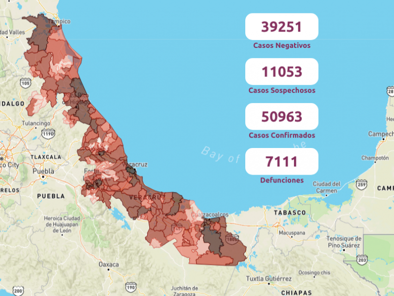 176 nuevos casos de COVID19 en Veracruz