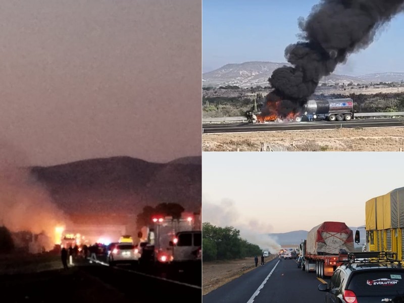 2 accidentes (incendios) ocasionaron cierre de circulación en autopista Cuacnopalan-Oaxaca