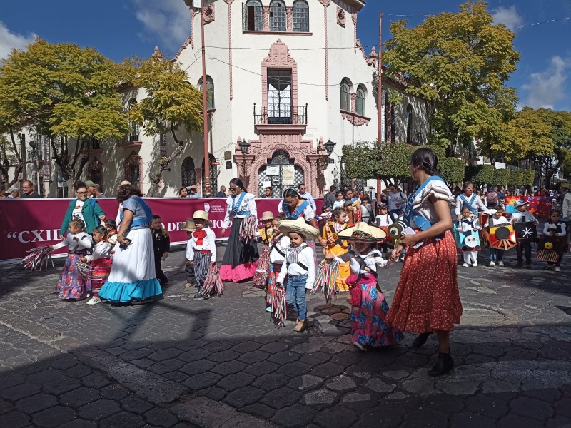 20 preescolares desfilaron (aniversario de revolución mexicana), segundo desfile: lunes