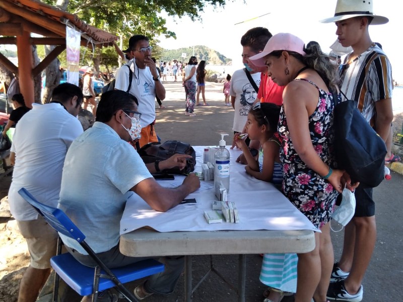 22 pruebas resultaron positivas en módulos de salud vacacionales