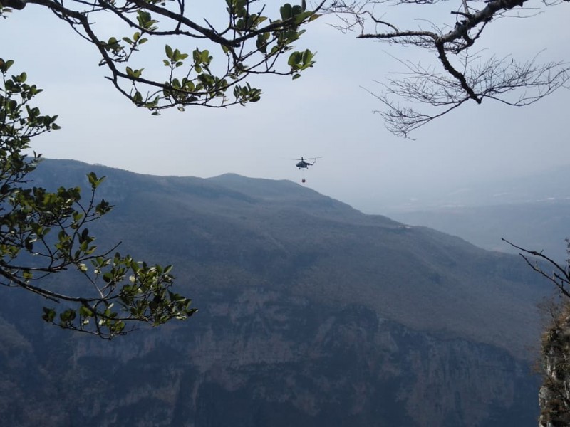 25 días activo incendio en Cañón del Sumidero