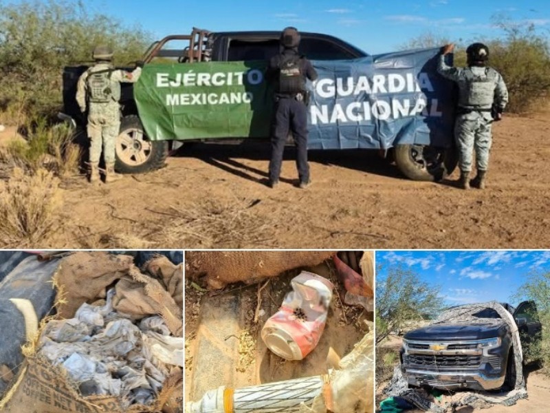26 cargas explosivas diseñadas para usar en drones aseguradas en Sonoyta, Sonora