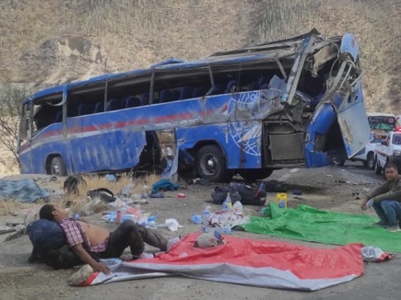 3 accidentes 59 migrantes fallecidos en la Cuacnopalan-Oaxaca
