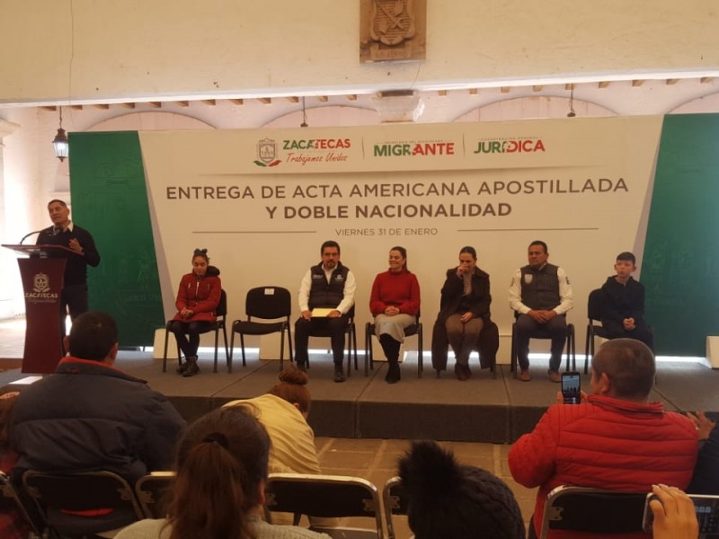 304 actas americanas entregadas, apostilladas y con doble nacionalidad