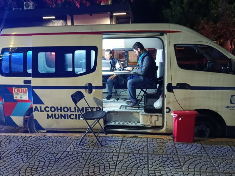 33 conductores detenidos durante operativo de alcoholímetro en Querétaro