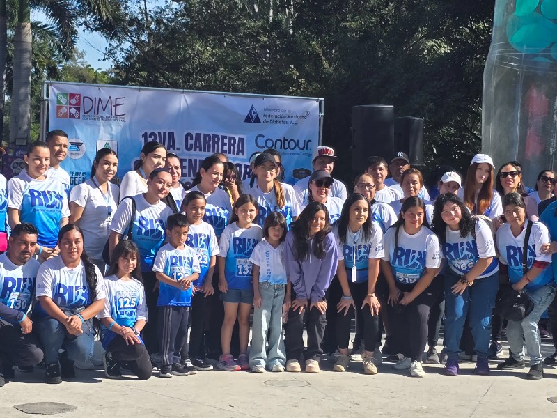 350 personas corrieron por la Diabetes en Tepic
