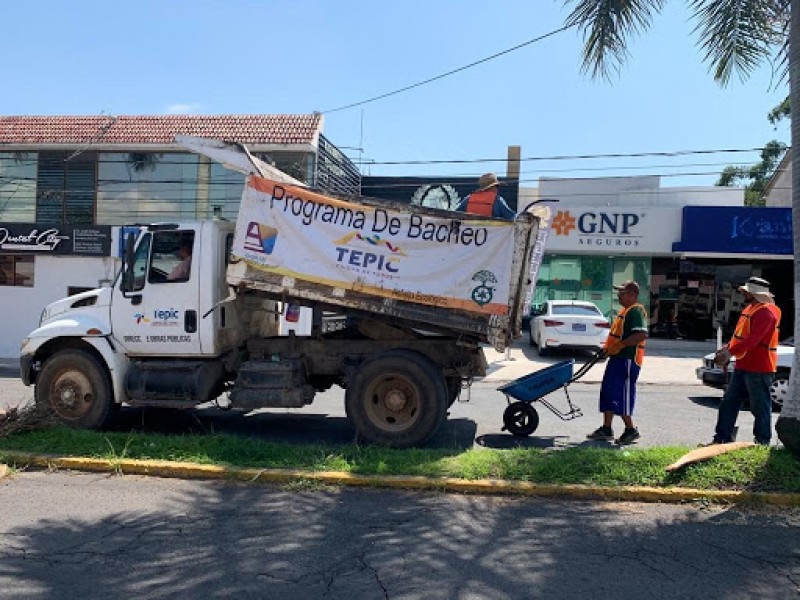 4 mdp serán destinados a jornadas de bacheo en Tepic