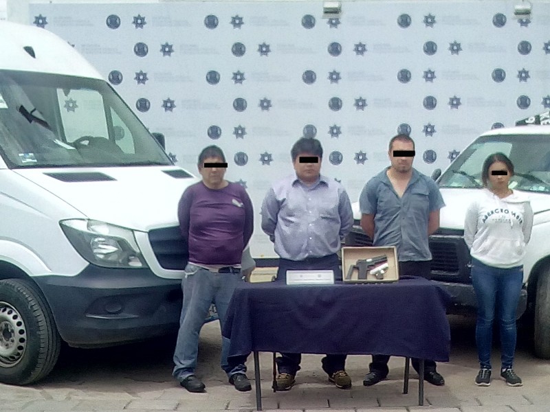 4 personas detenidas por presunto robo a repartidor