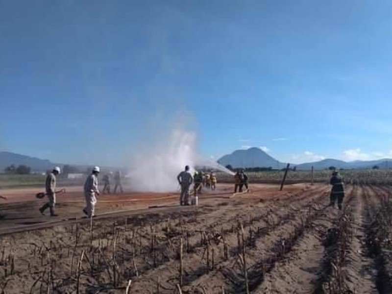 40 horas despues, controlan toma clandestina en Acajete