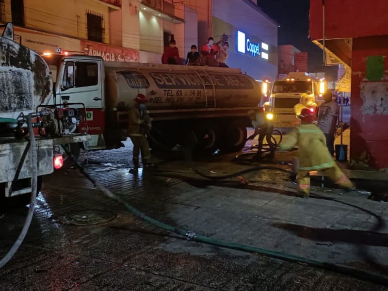 45 locales comerciales fueron consumidos por el fuego en Comitán