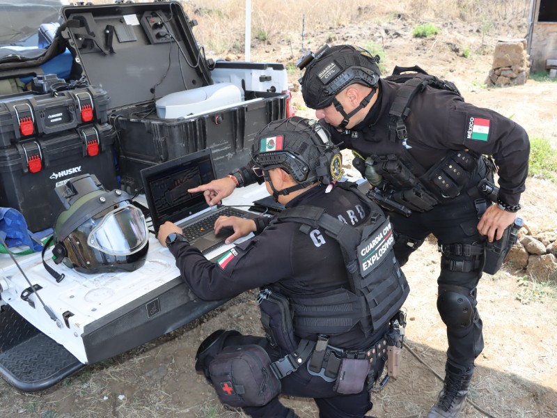 5 mil explosivos desactivados desde 2023 en Michoacán