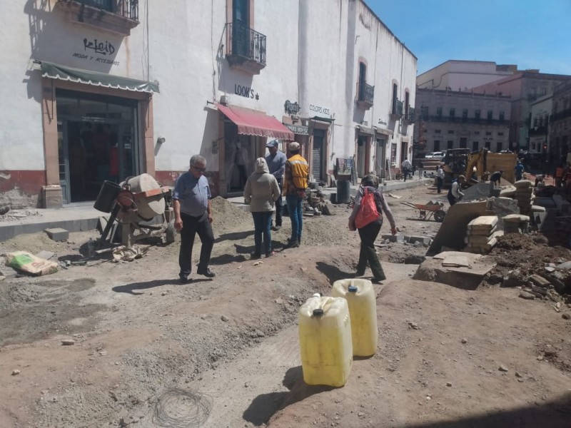 60% de avance en la remodelación de la calle Allende