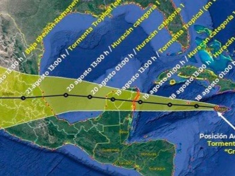 63 municipios poblanos se verán afectados por el Huracán Grace