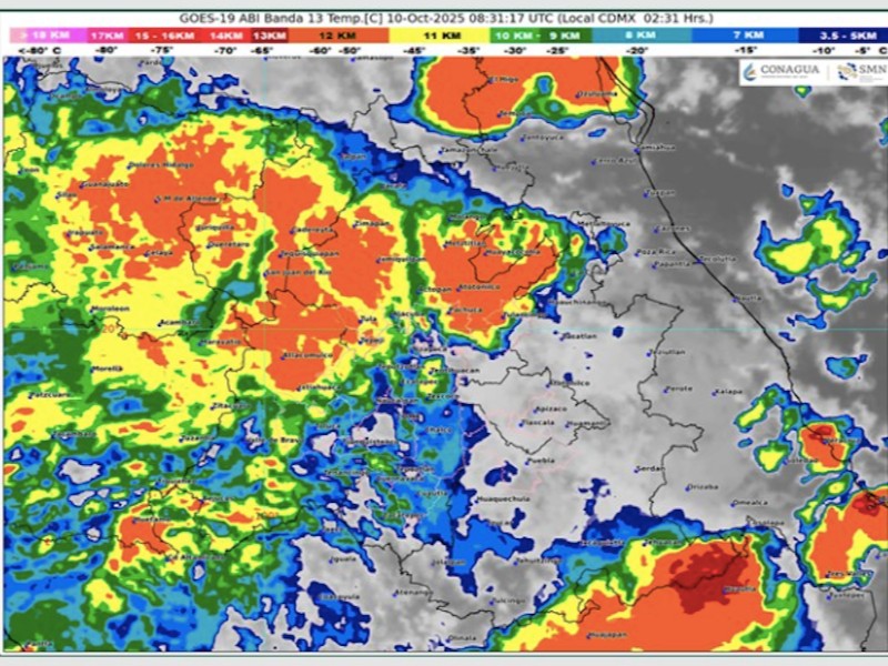 70% de probabilidad de lluvias en Toluca
