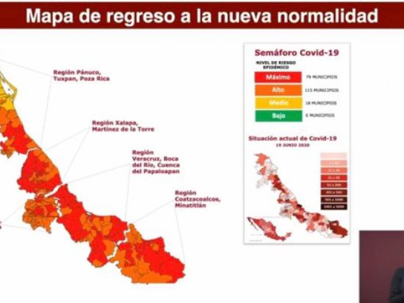 79 municipios de Veracruz en riesgo máximo de Coronavirus