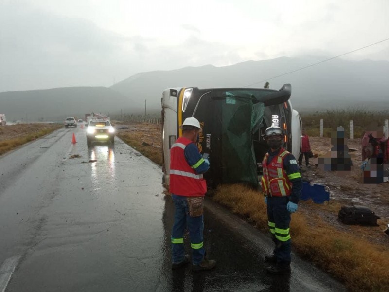 8 personas sin vida tras accidente en carretera Zacatecas-Saltillo