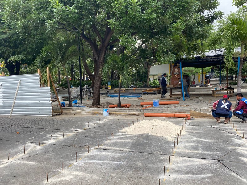 80% de avance en remodelación de Parque de la Marimba