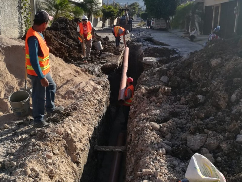 85% avance de obra en colonia Las Palmas