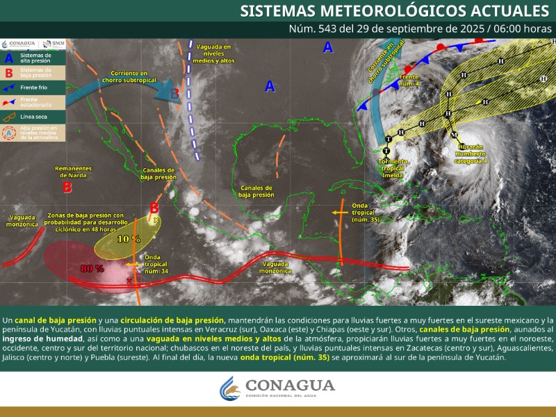 90% de probabilidad de tormentas en el valle de Toluca