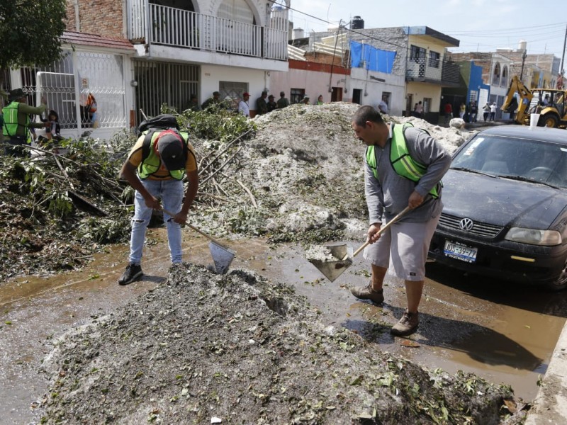 A 24 horas de granizada continúa el saneamiento