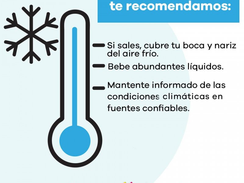 A tomar medidas preventivas por descenso de temperaturas invita PC