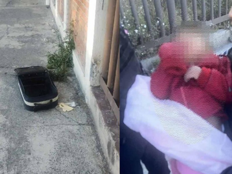 Abandonan a niño dentro de una maleta en Puebla