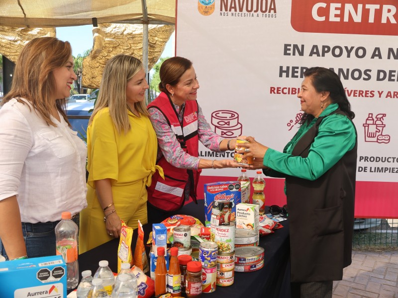 Abre DIF Navojoa centro de acopio para damnificados