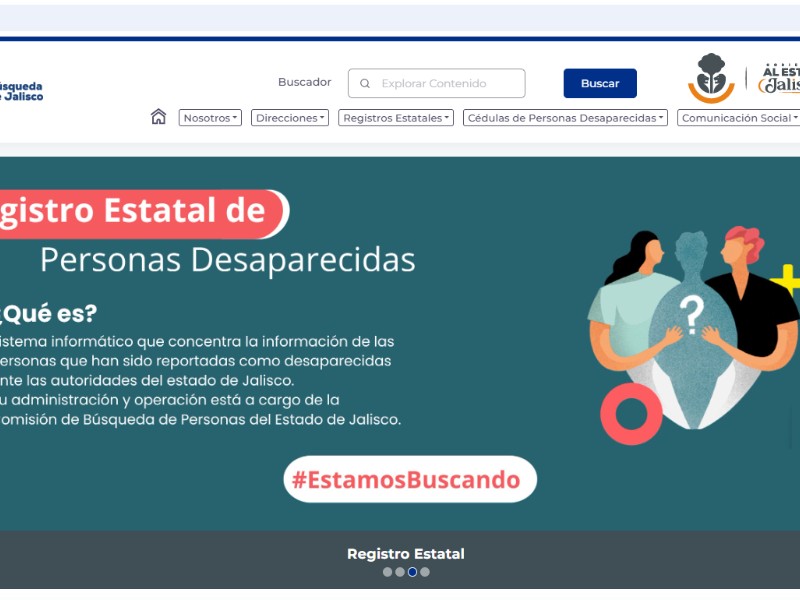 Abre sitio web oficial la Comisión de Búsqueda