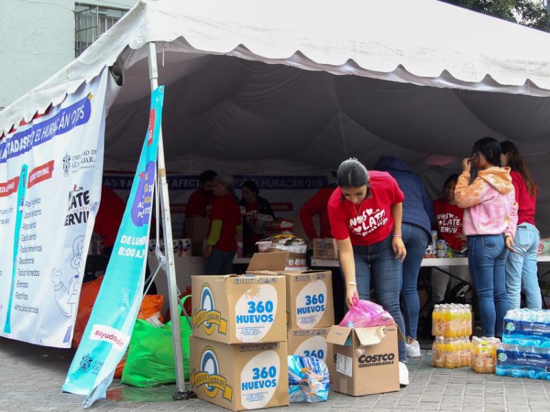 Abre UdeG centros de acopio para damnificados por lluvias