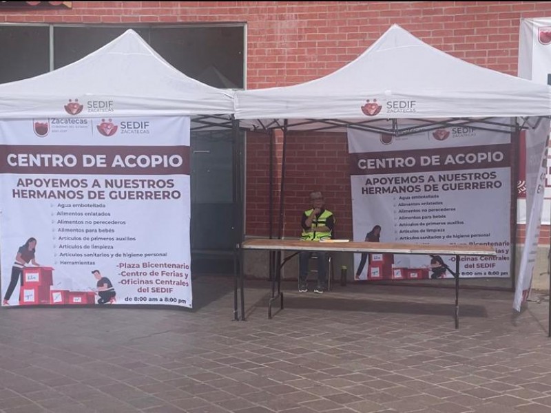 Abre Zacatecas centros de acopio por damnificados en Guerrero