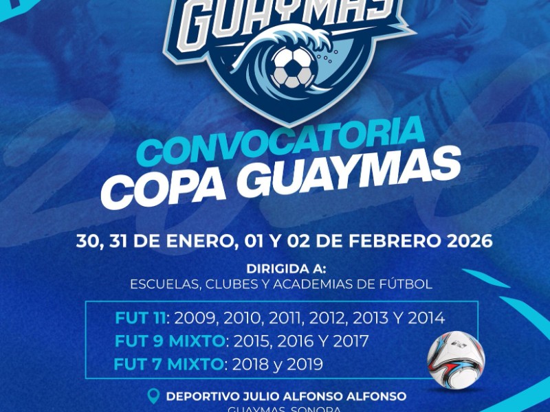 Abren convocatoria para participar en la Copa Guaymas 2026