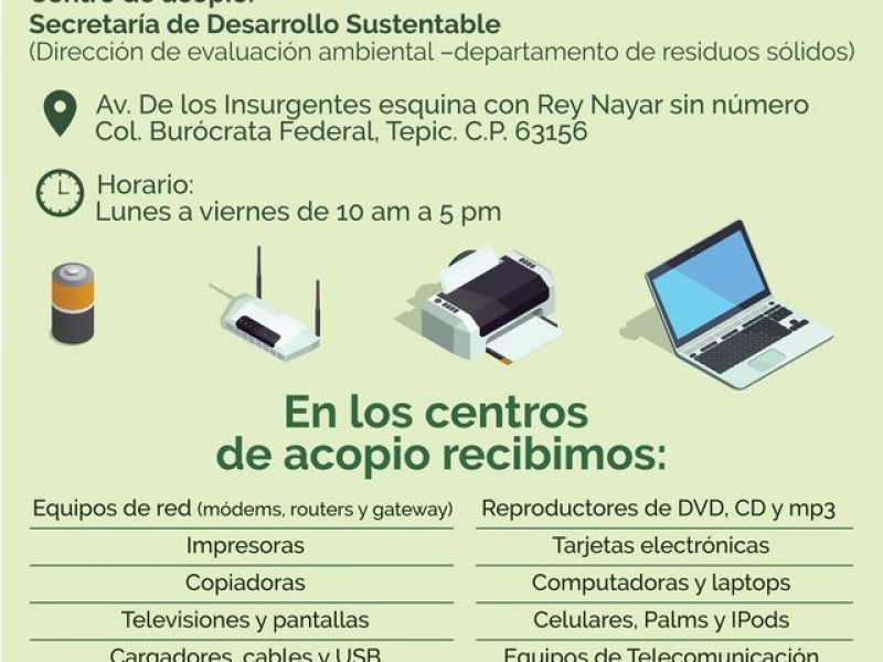 Abren convocatoria para reciclar aparatos electrónicos