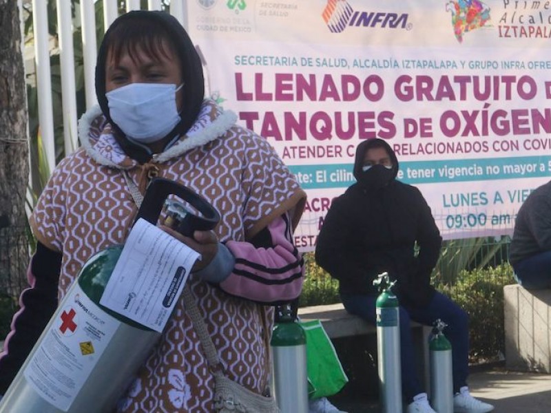 Abrirán más centros de recarga gratuita de tanques de oxígeno