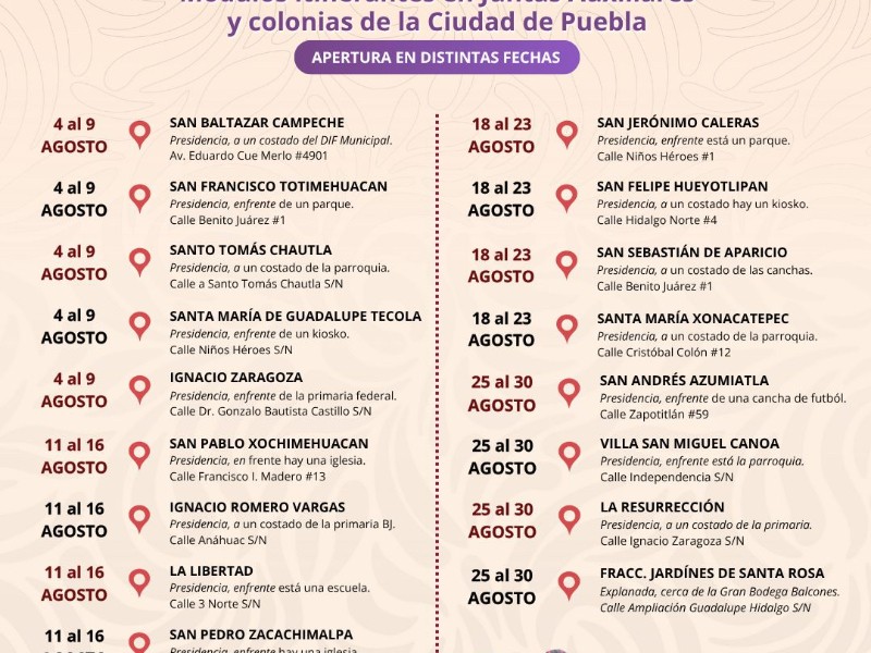 Abrirán módulos para el registro de Pensión Mujeres Bienestar