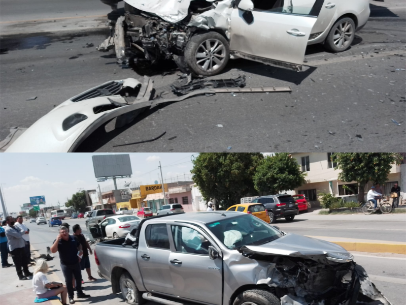 Accidente automovilístico en la carretera Torreón Matamoros