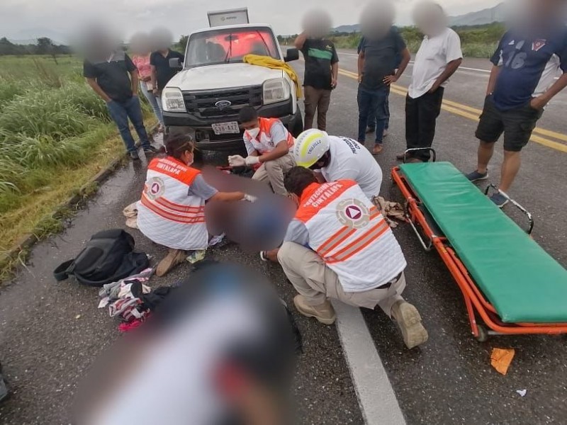 Accidente carretero en el tramo Jiquipilas-Arriaga deja tres muertos