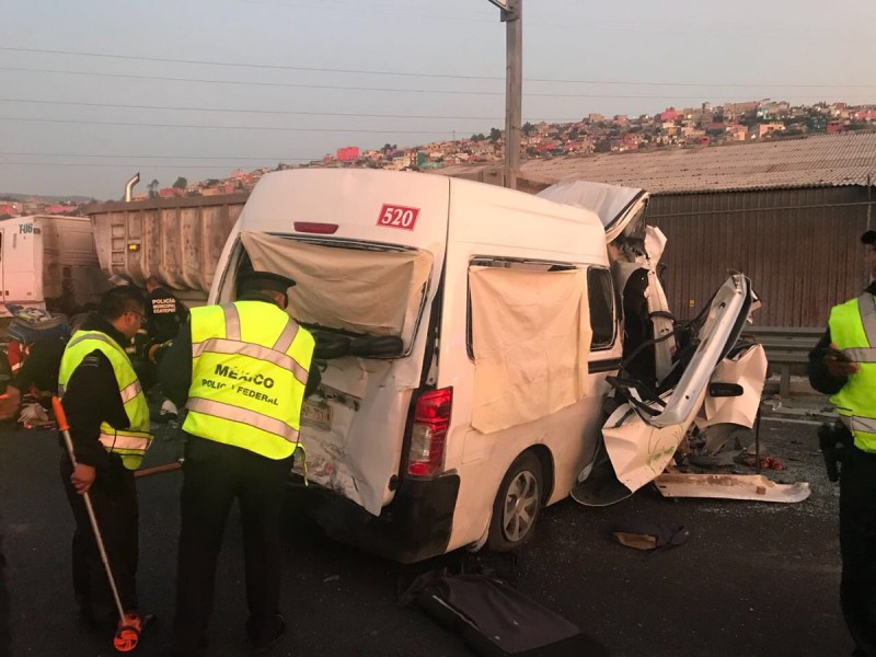 Accidente en la México-Pachuca deja 12 muertos