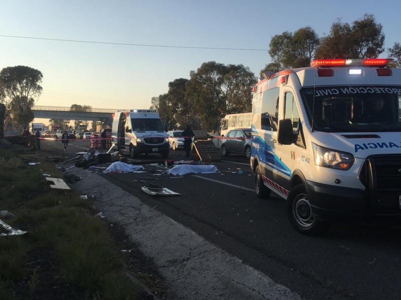 Accidente mortal en la carretera a CDMX