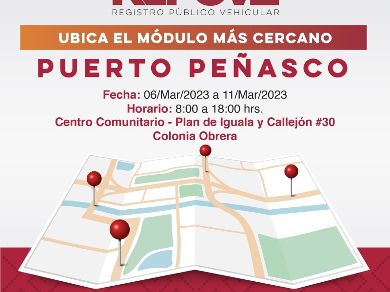 Acerca Gobierno módulo móvil de Repuve a Puerto Peñasco