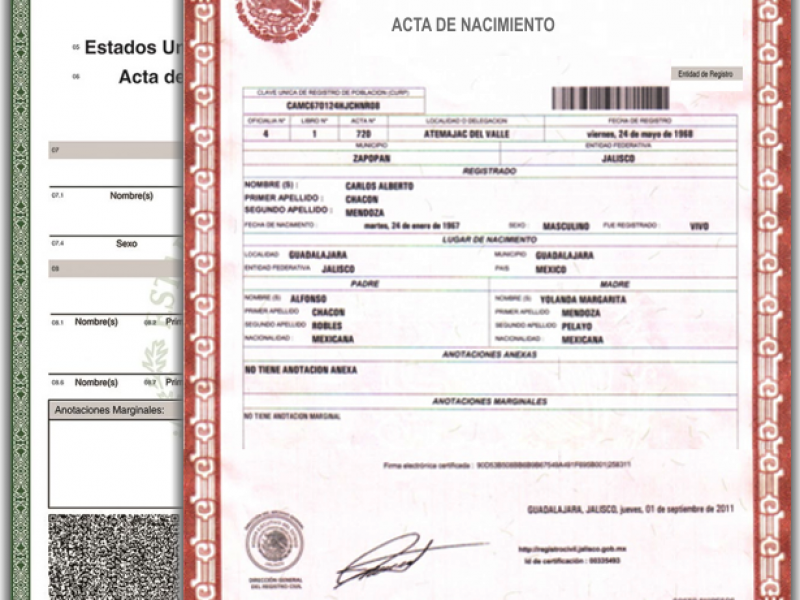 Actas de nacimiento, defunción y matrimonio se tramitan online