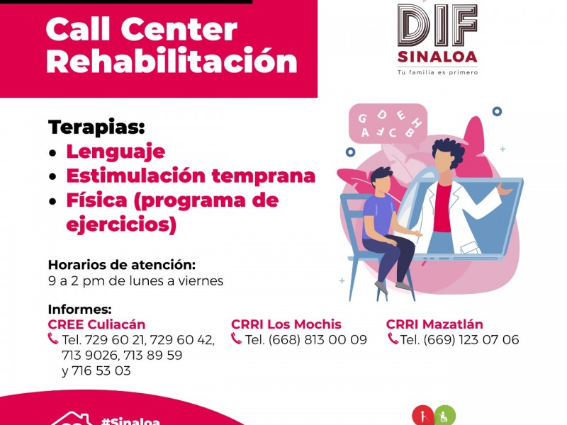 Activa DIF Sinaloa Call Center Rehabilitación